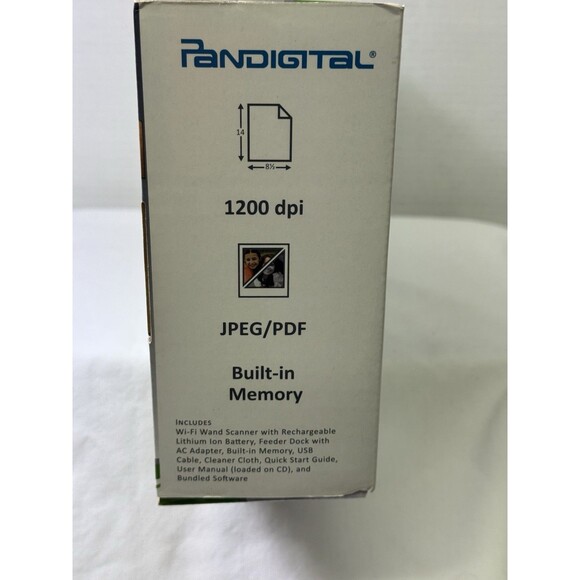 Pandigital Handheld Wi-Fi Wand Scanner S8X1103 Feeder Dock Leopard OCR Software - Picture 4 of 16